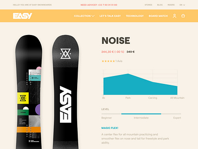 Easy Snowboards e commerce shopify snowboard