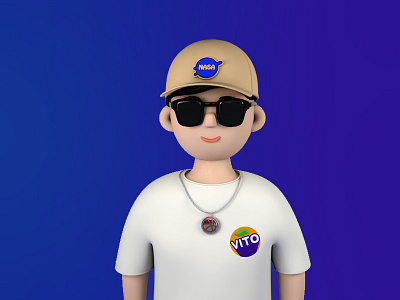 Self-portrait 3d animation boy cinema4d design