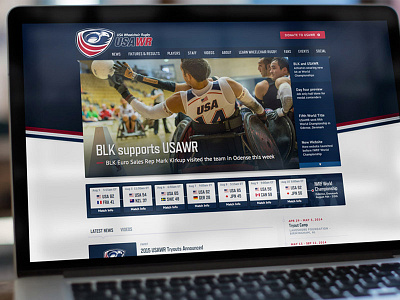 USA Wheelchair Rugby Official Site sport web design