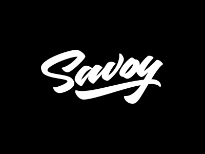 Savoy apparel brush calligraphy clother custom fashion hand lettering logo type typography wear