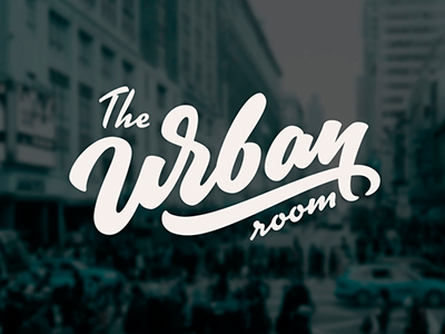 The Urban Room brush calligraphy city custom hand lettering retro script type typography urban