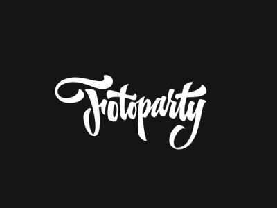 Fotoparty booth brush custom foto hand lettering logo party photo script type typography
