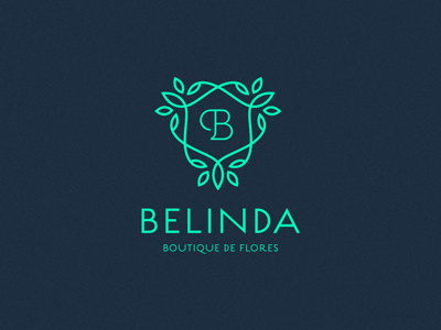 Belinda boutique floral flower letter line logo monogram ornament ornate thin