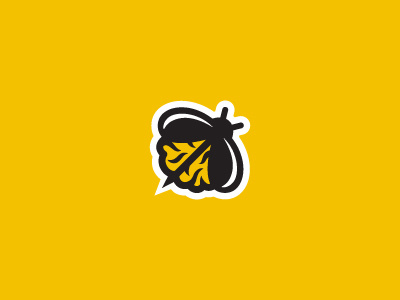 Cleverbee bee bold brain fly idea insect logo mark minimal neat sign symbol