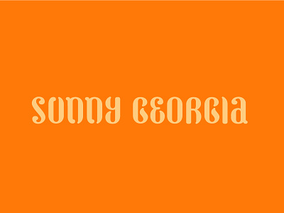 Sunny Georgia custom drawn ethnic foreign georgia hand lettering made script travel type typography