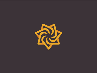 Seven Pointed Sun abstract ethnic graphic harmony logo mark minimal minimalism ray star sun symbol