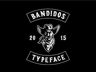 Bandidos Typeface bandit font gangster hand drawn handmade lettering outlaw type typeface west wild