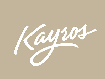 Kayros brush calligraphy custom hand lettering logo made script type typography