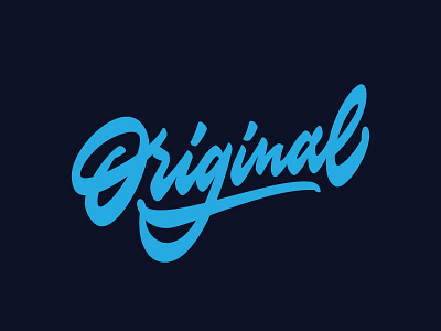 'Original' t shirt lettering