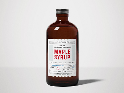 Maple Syrup bottle font label lettering octagonal organic retro textured type typeface typography vintage