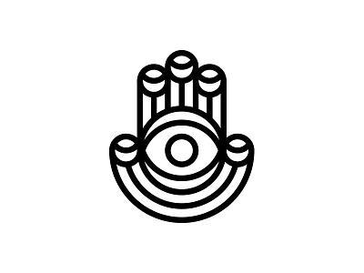 Hamsa Hand amulet eye hamsa hand icon illustration khmsah logo mark symbol