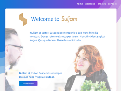 Suljam Beta Concept agency concept gradients purple