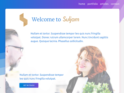 Suljam Beta Concept agency purple gradients concept