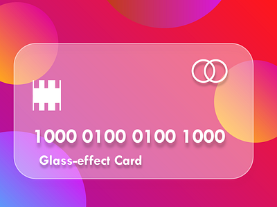 Glass-effect Card design flat glass glass morphism glassmorphism illustration minimal web