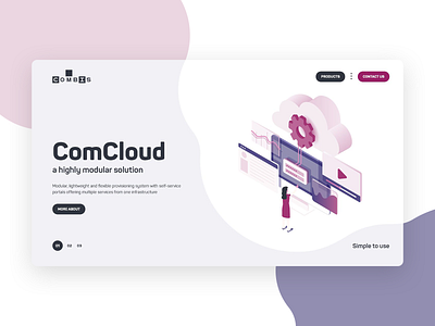 ComCloud business cloud cloud app design desktop illustration ui ux vector web design website