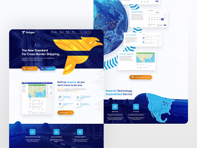 Forager blue business design desktop shipping ui ux web design website