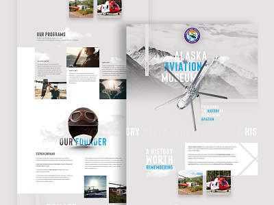 Alaska Aviation Museum design desktop ui ux web design website