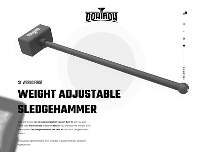 Don Iron - World First Weight Adjustable Gym Sledgehammer design desktop fitness hammer sledgehammer ui ux web design website weights