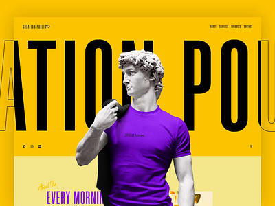 CRÉATION POULIN animation art colors design desktop t shirt ui ux web design website