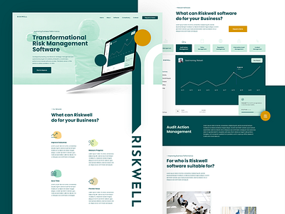 RISKWELL - Transformational Risk Management Software business design desktop risk management software ui ux website