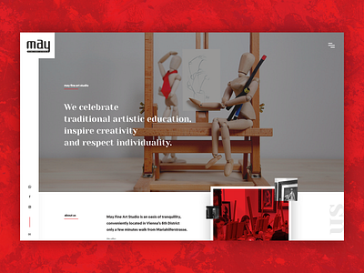 May Fine Art Studio art art courses art gallery art studio design desktop may ui ux web design website