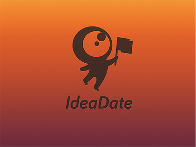 IdeaDate Logo branding flag gradient ideadate identity logo spaceman
