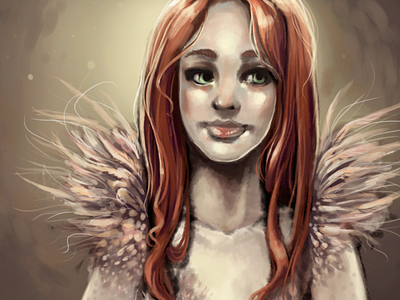 Bird Girl bird digital illustration digital painting feather hair illustration painting photoshop woman