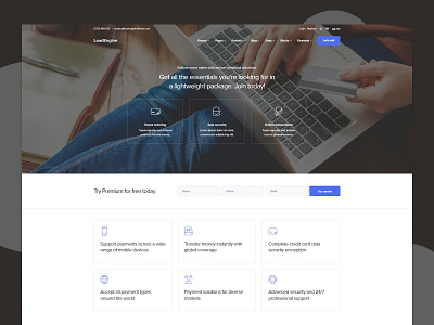 Payments Landing Page