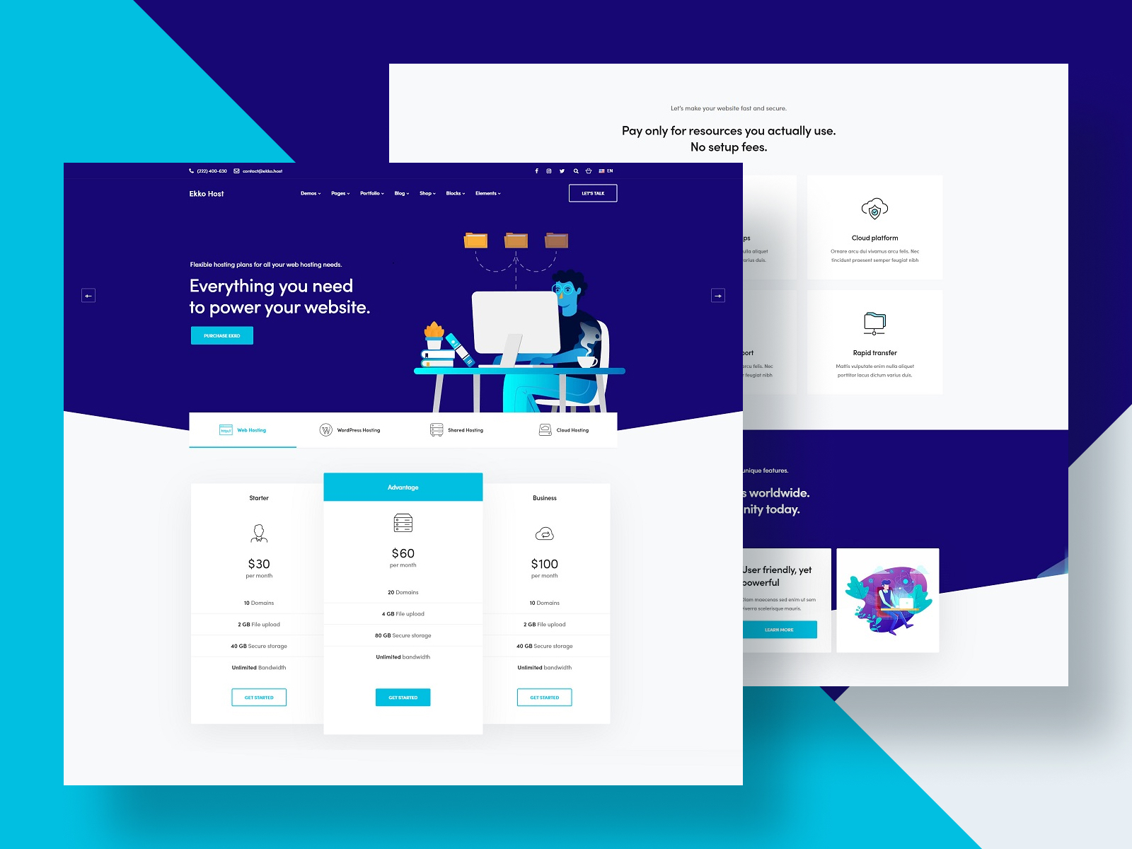 Hosting by KeyDesign Themes on Dribbble