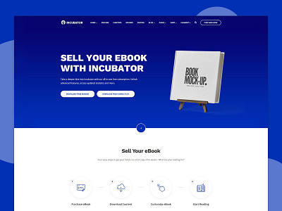 eBook ebook ebook home page ebook landing page ebook template design ebook website incubator landing page multipurpose startup webdesign website website design wordpress wordpress theme