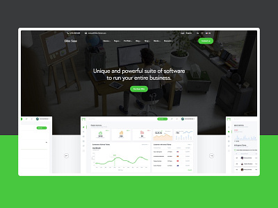 Saas landing page