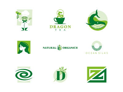 Logo Designs III art branding green illustration logo logo design vector