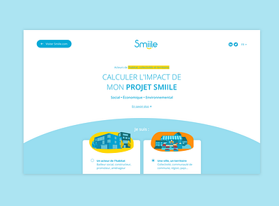 Smiile design landing page one page ui ux webdesign website