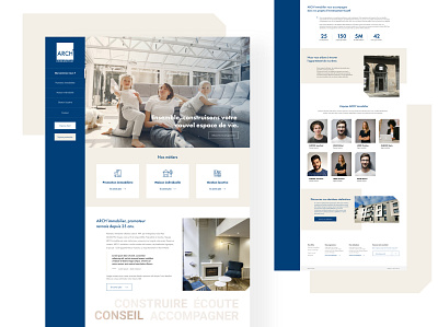Arch’Immobilier corporate design immobilier ui ux webdesign website