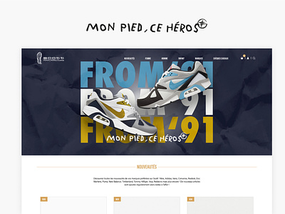 Mon Pied Ce Héros design prestashop shoes store ui ux webdesign website