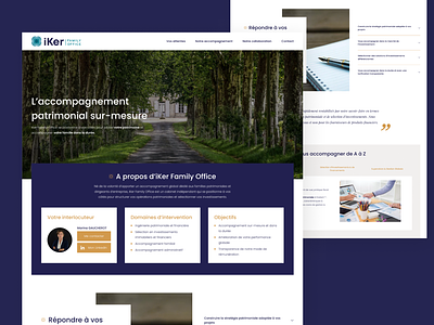 Landing Page Iker Family Office design landing ui ux webdesign website wordpress