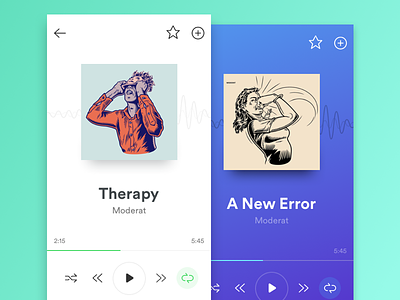 Music player clean mobile moderat music player shadow sound ui ux