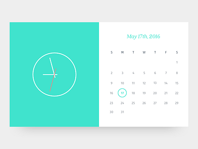 A Clock and Calendar Widget