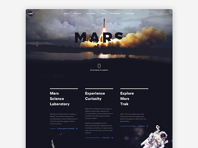 Mars exploration redesign concept concept exploration landing mars nasa planet redesign space ui web