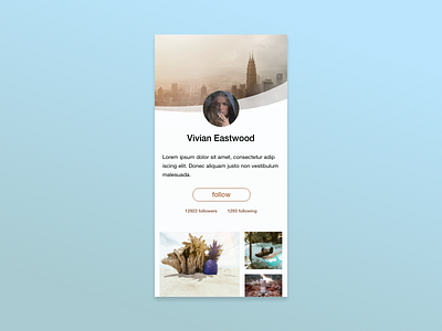 user profile - dailyUi 006