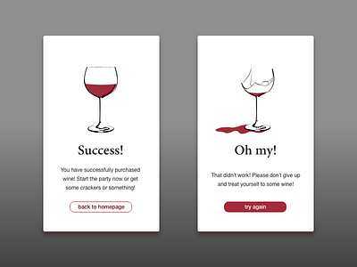 flash message - dailyUI 011 challenge daily ui challenge dailyui dailyui011 flash message wine