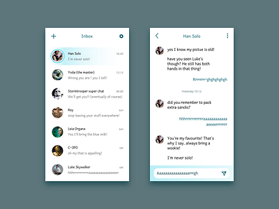 direct messaging - dailyUI 013