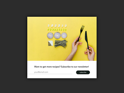 subscribe hint - dailyUI 026 daily ui day 26 dailyui dailyui challenge food app recipe subscribe ui uidesign