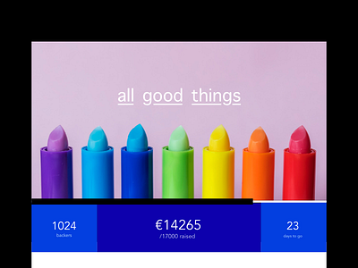 crowdfunding campaign - dailyUI 032 colourful crowdfunding daily ui challenge dailyui dailyui032 flat geometric