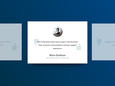 testimonials - daily Ui 039