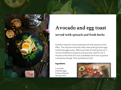 recipe - dailyUi 040