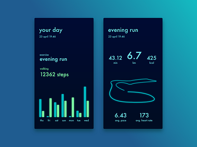 workout tracker - dailyUi 041 daily ui challenge dailyui dailyui041 exercise fitness running tracker workout workout tracker
