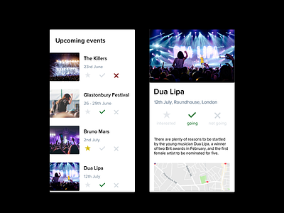 event listing - dailyUi 070 concert daily ui challenge dailyui dailyui070 event event listing festival