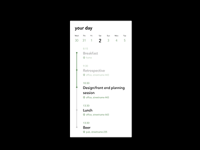 schedule - dailyUi 071 daily ui challenge dailyui dailyui071 schedule