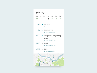 itinerary - dailyUi 079